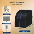 thumbnail image 7 of SereneLife Portable Sauna for Home, Infrared Sauna Tent with Heated Foot Pad and Folding Chair, Compact Personal Rejuvenation Sauna, Remote Control in-Home Spa, 38" x 32 - Black, 7 of 7