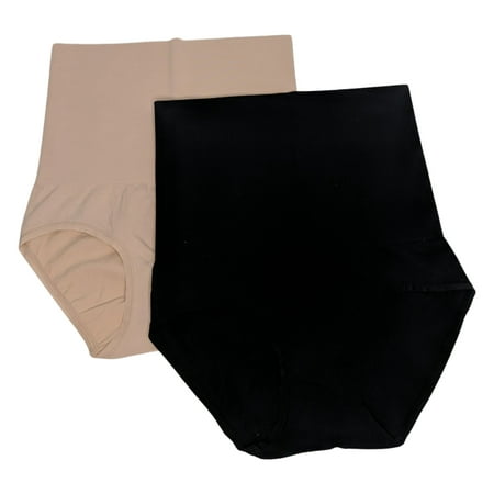 

Breezies Panties Sz S 2 Set Seamless High-Waisted Shaping Brief Black A463936 Regular Size