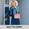 thumbnail image 6 of Pioneer Flower Floral Print Pattern Drawstring Lunch Bag Women - Drawstring Lunch Bag Insulated for Work Office - Stain-Resistant Large Lunchbags for Women with Multi-Pockets, 6 of 6