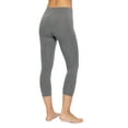 thumbnail image 2 of Felina Women's Cotton Modal Capri Leggings - Super Soft, Lightweight, Breathable for Fitness, Yoga, and Everyday Wear (Medium Heather Gray, Large), 2 of 3
