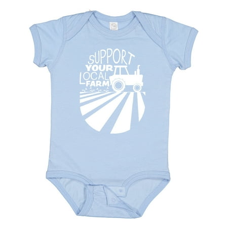 

Inktastic Support Your Local Farm- Tractor Gift Baby Boy or Baby Girl Bodysuit