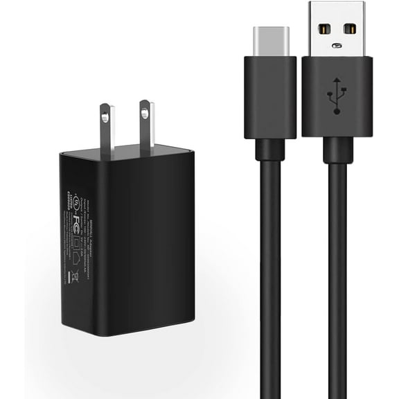 Charger for GoPro Hero 10 9 8 7 6 5 Black Session, Hero Max, Hero 7 Silver, 7 White, Hero 5 Session, Hero 2018 USB C Wall Charger AC Adapter Charging Cable Cord - UL Listed