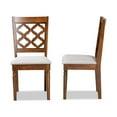 thumbnail image 3 of Baxton Studio Ramiro Modern and Contemporary Grey Fabric Upholstered and Walnut Brown Finished Wood 2-Piece Dining Chair, 3 of 7