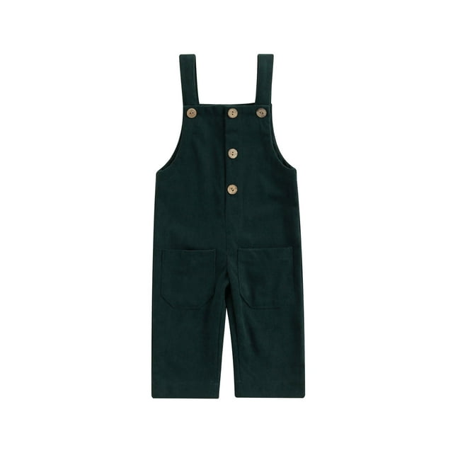 xiaxaixu Kid Sans Manches Romper, Bretelles Couleur Unie Bouton Poches Combinaison
