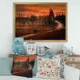 thumbnail image 3 of Designart 'The Road By The Farm In Dark Pink Sunset' Farmhouse Framed Art Print, 3 of 4