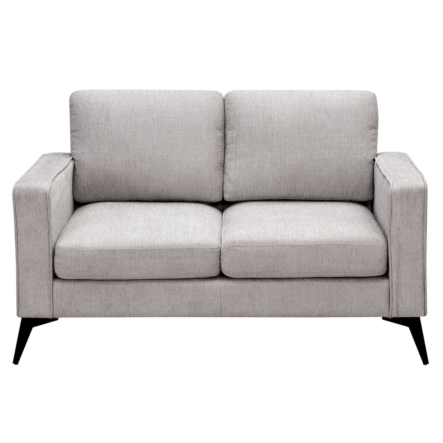 Kadyn Modern 3-Piece Sofa Sets, Upholstered 3-Seat Sofa with Sturdy Metal Legs, Loveseat and Single Chair for Living Room Furniture Set, Beige