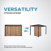 Mirador 111S Takasho Outdoor Pergola Aluminum Deco Wall Panorama 1/3 13' Side, Wood Grain (Not Pergola)