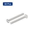 thumbnail image 3 of Uxcell 304 Stainless Steel Machine Screws 30 Pack M2.5x30mm Slotted Drive Pan Head Screw Bolts, 3 of 5