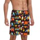 thumbnail image 2 of Balery Construction Truck Pantalones cortos de pijama de punto de algodón para hombre con cinturilla y bolsillos-4X-Large, 2 of 6