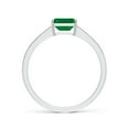 thumbnail image 2 of Angara Natural 0.5 Ct. Emerald with Diamond Classic Ring in 14K White Gold for Women (Ring Size: 3), 2 of 12