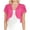 Hot Pink, variant on Women Open Front Cardigans Casual Short Sleeve Cropped Chiffon Shrug Cover Ups Outwear Fall