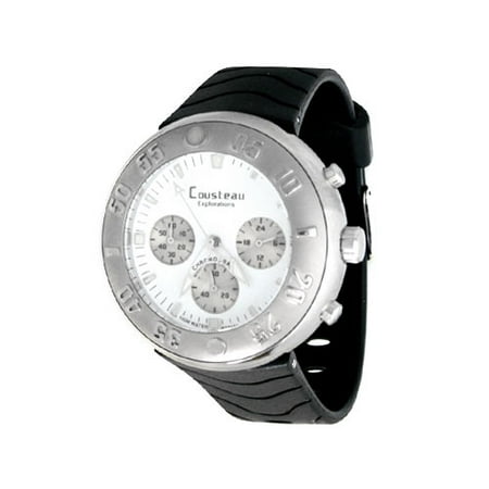 Cousteau Exploration Men's Chronograph Rubber Strap Watch
