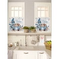 thumbnail image 5 of Blue Gnomes Christmas 2 Panel Kitchen Curtains for Small Windows, Xmas Gifts Snowflake Pine Cones Bathroom Tier Curtain, Short Window Treatment for Bedroom/Living Room 55"x24", 5 of 6