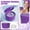 Purple, variant on Portable Braces Cleaning Box, Denture Cleaner Container with Built-in Brush, Travel Teeth Case for Retainer and Aligner, Home and Hotel(Blue)