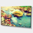 thumbnail image 2 of Mountain River with Stones - Large Seashore Canvas Wall Art, 2 of 4
