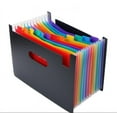 thumbnail image 2 of Document Folder A4 Expandable File Organizer With Elastic Band And Locking Button Organizer Folder For Home Or Office Documents Papers (12 Compartments) Reusable, 2 of 8