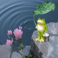 thumbnail image 5 of Garden Statue,Resin Ornament Funny DIY Miniature Figurines for Outside Pond Pool Patio Porch Backyard Miniature Bright Colors Blend Perfectly With The Pond Scenery(A), 5 of 7