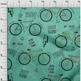 thumbnail image 3 of oneOone Rayon Dusty Teal Green Fabric Bicycle Quilting Supplies Print Sewing Fabric By The Yard 56 Inch Wide, 3 of 8