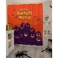 thumbnail image 4 of Halloween Pumpkin Bat Orange Shower Curtain Set ，Waterproof Fabric Shower Curtains Shower Curtains for Bathroom,Bathroom Decor 54x"78", 4 of 6