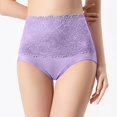 thumbnail image 4 of Matoen Women’s Underwear Cotton Panties for Women, Soft Ladies Lace Trim Underwear High Waisted Briefs, 4 of 6