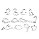 thumbnail image 2 of melotizhi Cartoon Dinosaur Series Stainless Steel Cookie Animal Shape Cake, Silver, 2 of 8