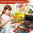 thumbnail image 5 of 143 Piece Art Set in Portable Wooden Case, Crayons,Art Supplies for Teens Adults Drawing Set, 5 of 6