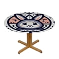 thumbnail image 3 of WERPE Lovely Fat Rabbit Lightweight Tablecloths Round Table Cover White, 3 of 7