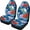 Vintage Flower Print Sea Turtle, variant on ZIATUBLE Ocean Turtle Car Seat Cover Protector Blue Floral Car Seat Covers Front Seats Only 2 Packs Auto Bucket Seat Cover for Women Car Decor Accessories Fit for Cars SUVs Sedan or Van