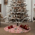 thumbnail image 5 of Daiia Retro 70s 60s Hippie Flower Drawing Merry Christmas Tree Skirt , Xmas Large Lace-up Tree Skirt, Santa Snowflakes Rustic Home Decorations New Year Party Farmhouse Decor-48", 5 of 7