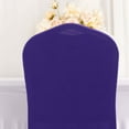 thumbnail image 5 of Efavormart Purple 1-Piece Stretch Fitted Ruffle Pleated Skirt Banquet Chair Cover, 5 of 11