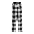 thumbnail image 6 of ibiyuan Mens Pajama Pants Set Cotton Lightweight Plaid Sleep & Lounge 3-Pack PJ Bottoms with Pockets and Button Fly, 6 of 9