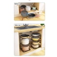 thumbnail image 3 of Organizador de ollas de 4 niveles estante de cocina moderno altura ajustable compacta para debajo del gabinete para olla a presión ANGGREK Otros, 3 of 8