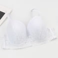 thumbnail image 5 of Ohufall Women's Plus Size Lace Bra Underwire Lifting Lightweight Bra Solid Color Push Up Underwear, 5 of 8
