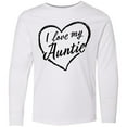 thumbnail image 3 of Inktastic I Love My Auntie in Black Chalk Heart Long Sleeve Youth T-Shirt, 3 of 5