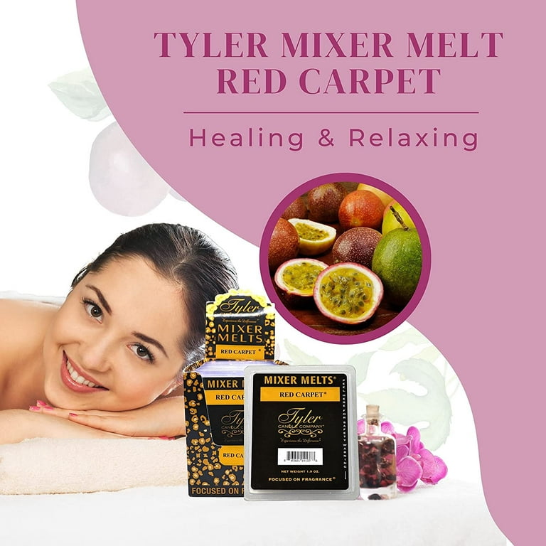 Worldwide Nutrition Tyler Candle Company Red Carpet Scent Wax Melts - Soy  Wax Scented Mixer Melts with Essential Oils for Wax Warmer - Pack of 4, 6  Bars per Melt Multi Purpose