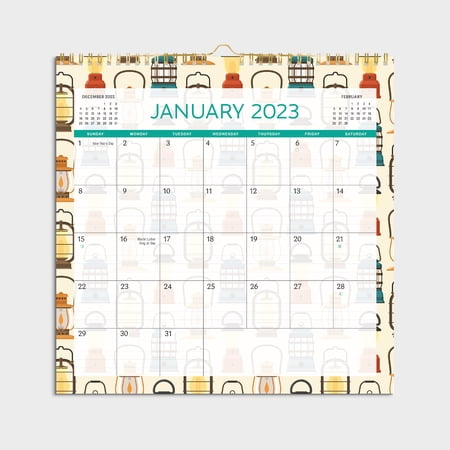 2023- 12 Month Calendar-Outdoor Border-12x12 Spiral bound- by Pen + Gear