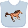 thumbnail image 3 of Inktastic Galloping Brown Horse-stylized Illustration Boys or Girls Baby Bib, 3 of 4