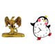 thumbnail image 1 of Escultura de animal de resina moderna y reloj de pared de pingüino de dibujos animados de madera, adorno decorativo para el hogar, la oficina, el escr, 1 of 7