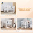 JOYMOR 8in1 Convertible Crib with 2" Mattress, AllStages