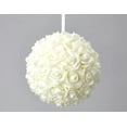 thumbnail image 2 of Foam Rose Pomander Flower Kissing Ball 10" Ivory, 2 of 2