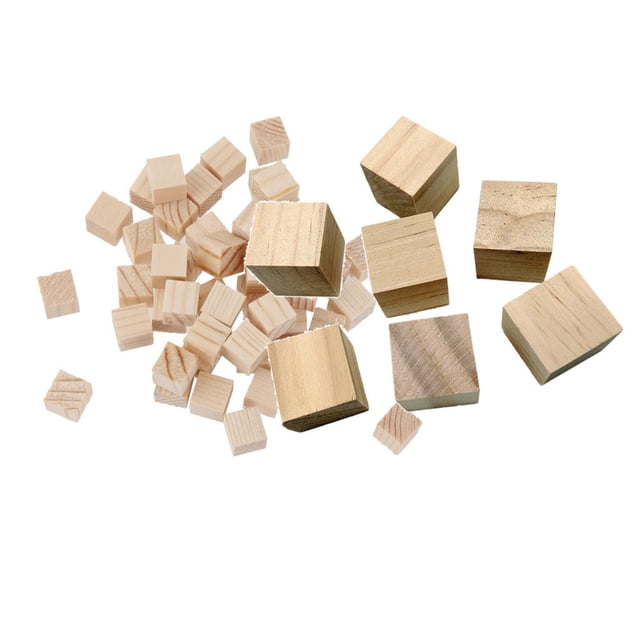 70 Piezas de Adorno de de Bloques de Sin Terminar para Juguetes de Manualidades de Bricolaje 10/20 Mm