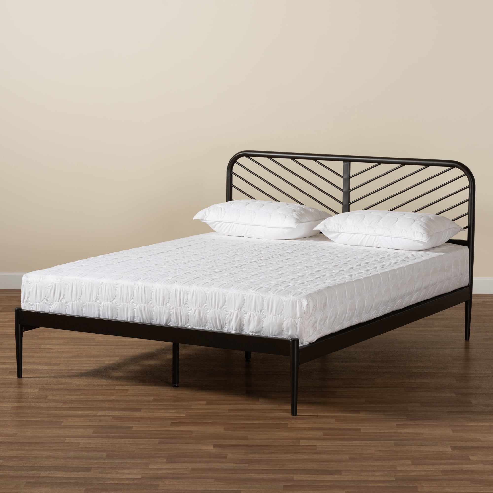 Baxton Studio Dora Modern Engineered Wood Platform Bed, Queen, Black