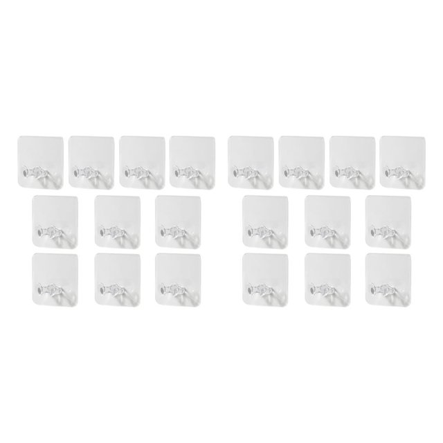 Injueey Gancho para cable de alimentación Soporte de baño autoadhesivo transparente montado en la pared Soporte de baño para el hogar 10 piezas Type2 NO2 Injueey CBP228664