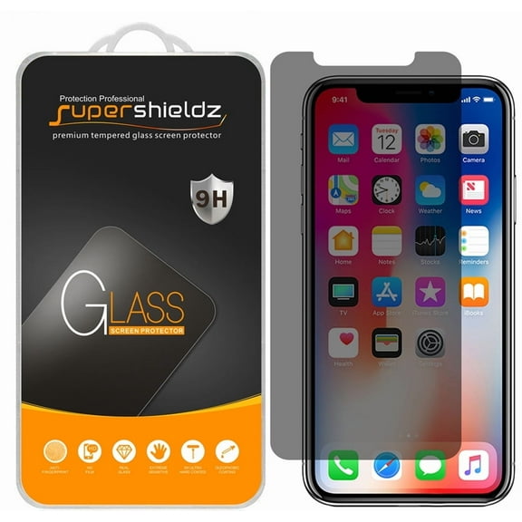 [1-Pack] Supershieldz Designed for Apple iPhone XS Anti-Spy Tempered Glass Screen Protector, Anti-Scratch, Anti-Fingerprint, Bubble Free