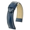 thumbnail image 1 of Hirsch Heavy Calf Leather Watch Strap - Blue - L - 20mm - Silver Buckle - Water Resistant, 1 of 9