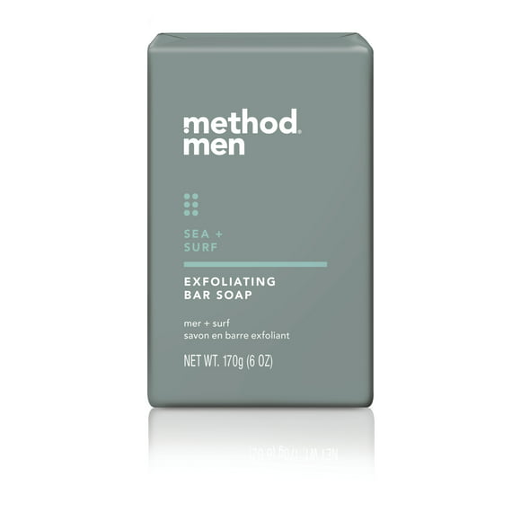 Method Men Exfoliating Bar Soap, Sea + Surf,  6 Ounces
