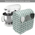 thumbnail image 2 of Leafage Stand Mixer Cover, Shamrock Leaves Pattern Botanical St Patrick's Day Irish Tradition, Kitchen Appliance Organizer Bag Cover with Pockets, 5 Quarts, Dark Seafoam and White, by Ambesonne, 2 of 4