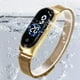 thumbnail image 3 of Reloj para mujer Reloj digital de acero inoxidable de lujo Reloj informal para mujer LED, 3 of 4