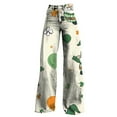 thumbnail image 4 of frariair High Waisted Jeans for Women Wide Leg Pants Woman Waist Floral Patterned Lightweight Loose Fit Casual Colorful Trouser Imitation Khaki, 4 of 4