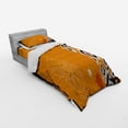 thumbnail image 2 of Ambesonne Tribal Bedding Set 3 Pcs, Grungy Ethnic Triangles Art, Twin, Black Orange and White, 2 of 2